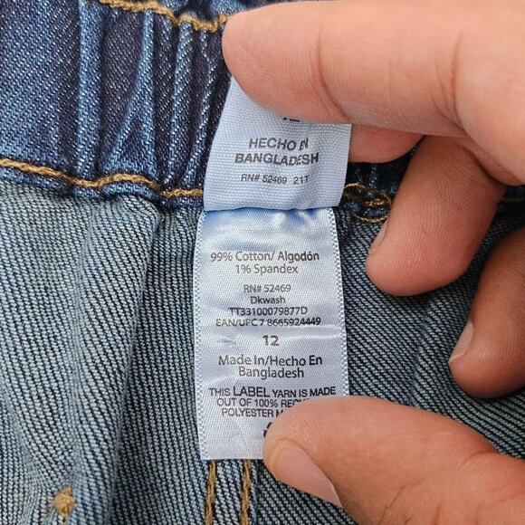 Time and Tru Women Jeans B Wide Legs Jeans W/ Belt Blue Cotton Denim Size 12 - Picture 11 of 11